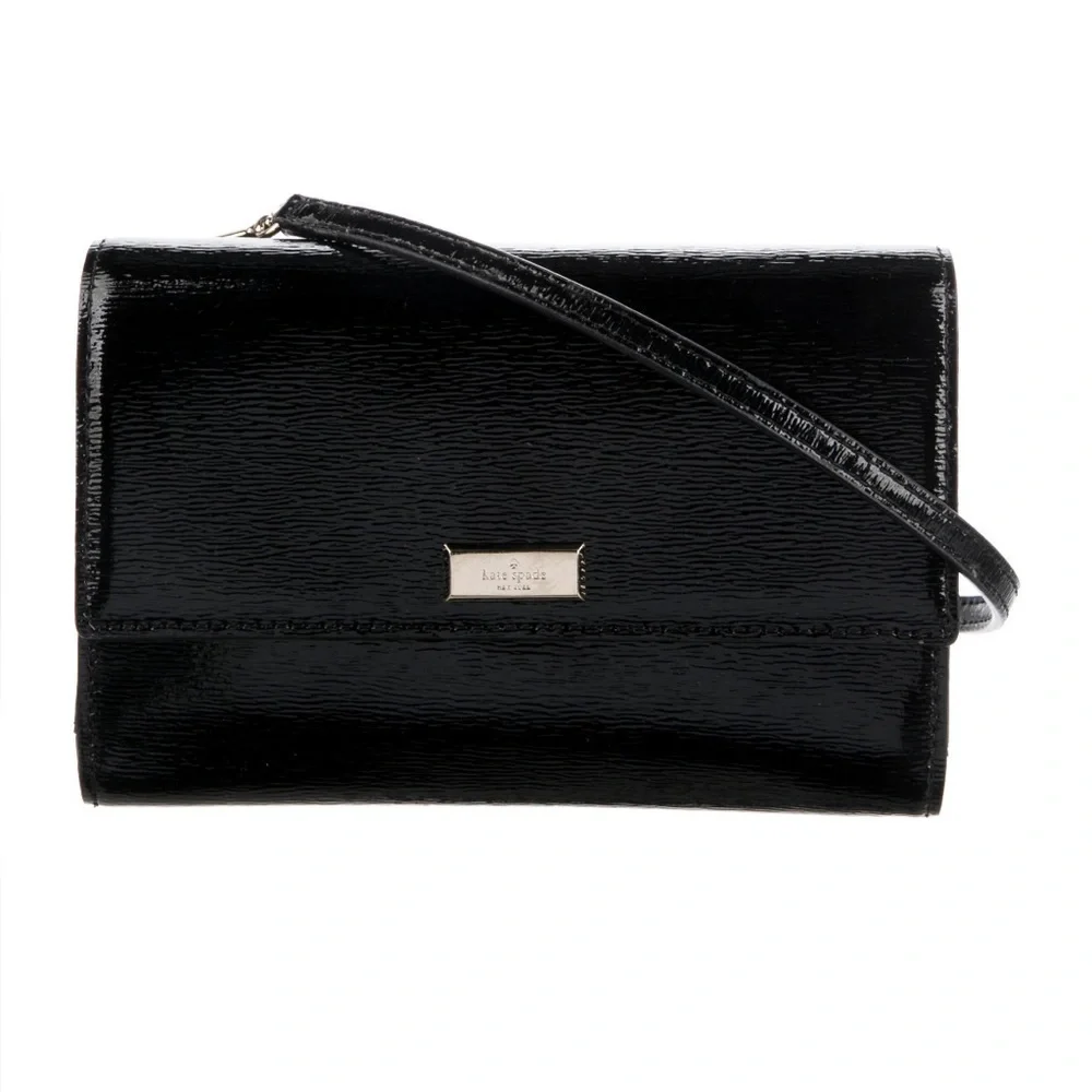 Kate Spade New York Black Patent Leather Crossbody Bag